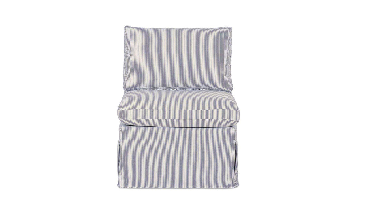Fable Slipcover Dining Slipper Chair Navy Stripe by Moe's Home Collection - view 2