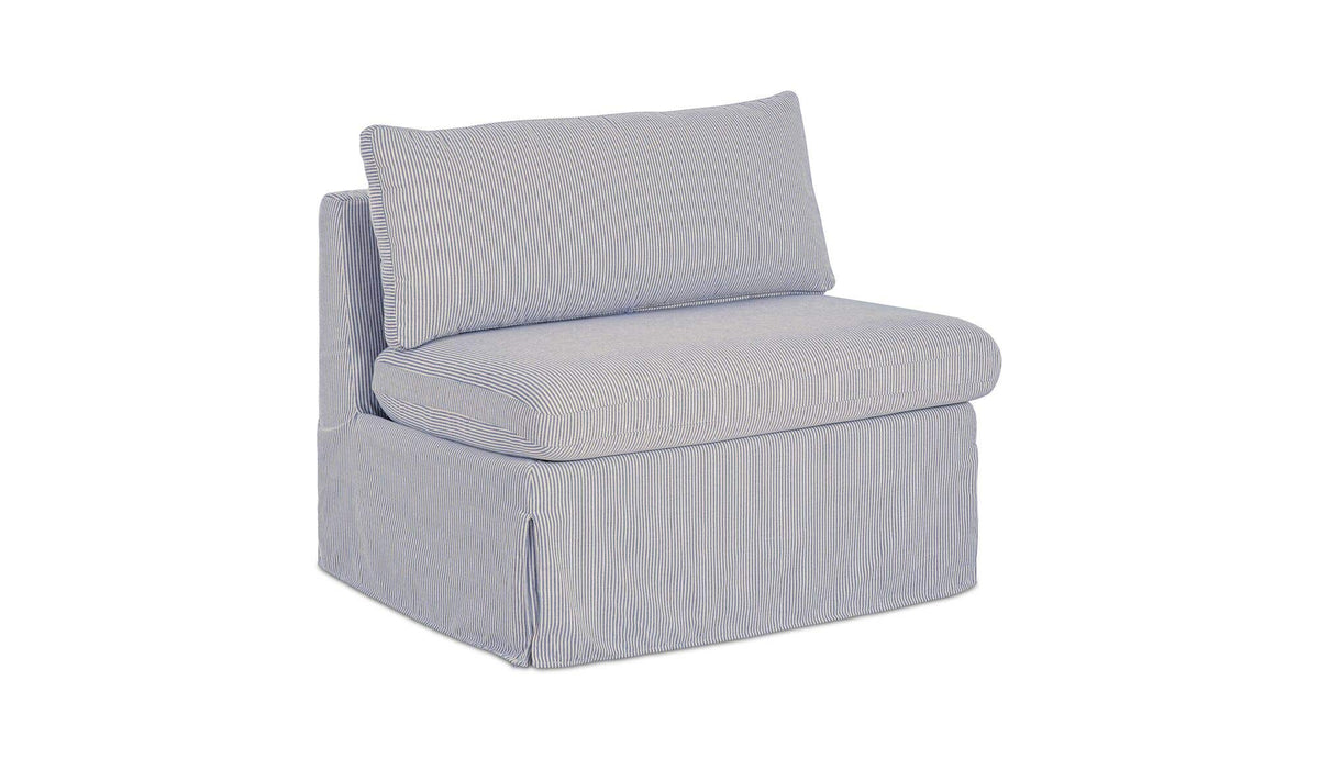 Fable Slipcover Dining Chair and Half Navy Stripe by Moe's Home Collection - view 4