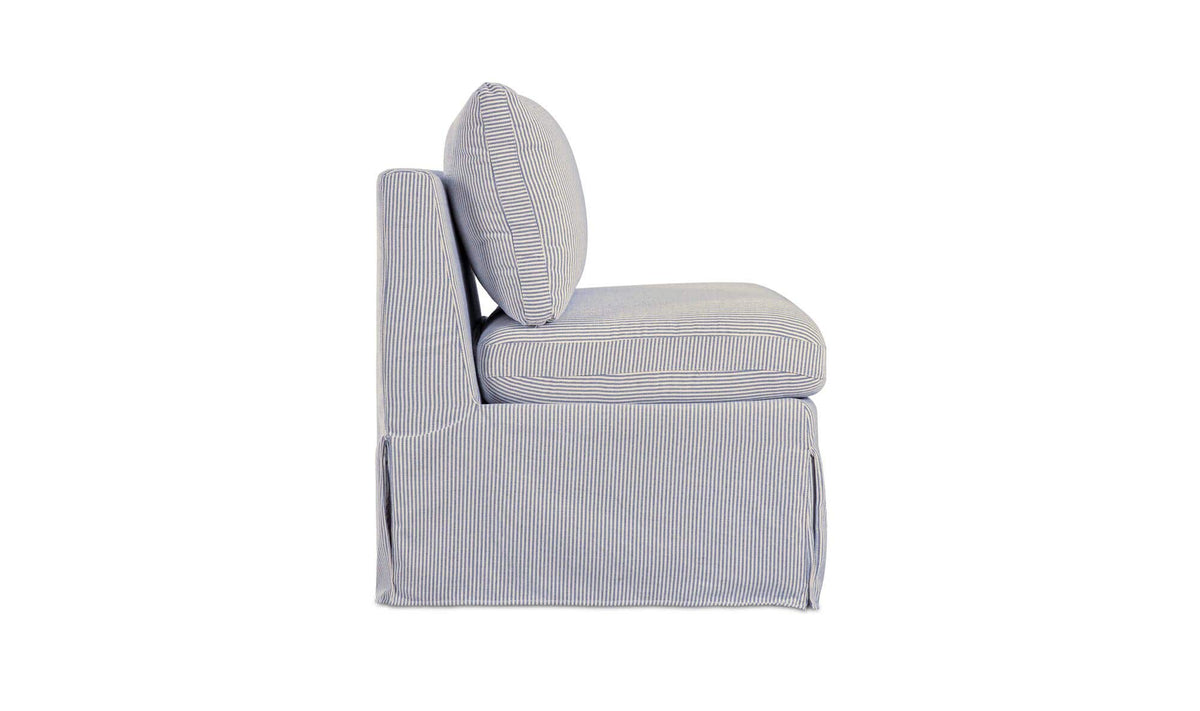 Fable Slipcover Dining Chair and Half Navy Stripe by Moe's Home Collection - view 5