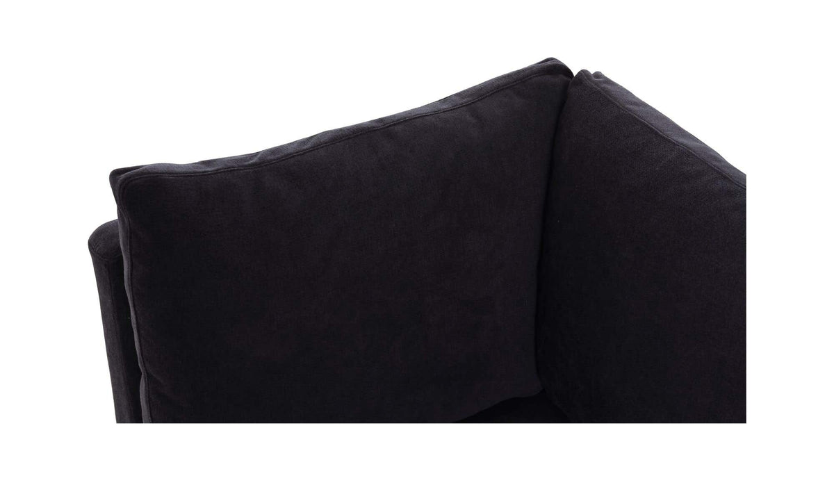 Fable Slipcover Dining Corner Chair Black by Moe's Home Collection - view 13