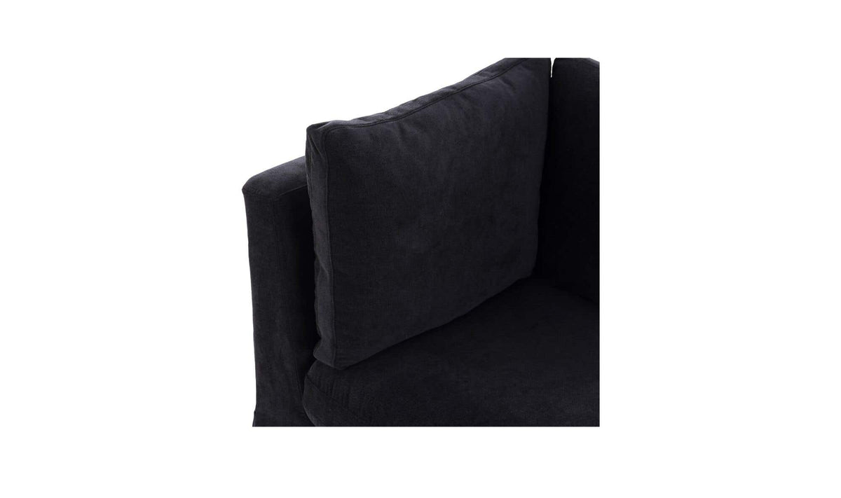 Fable Slipcover Dining Corner Chair Black by Moe's Home Collection - view 12