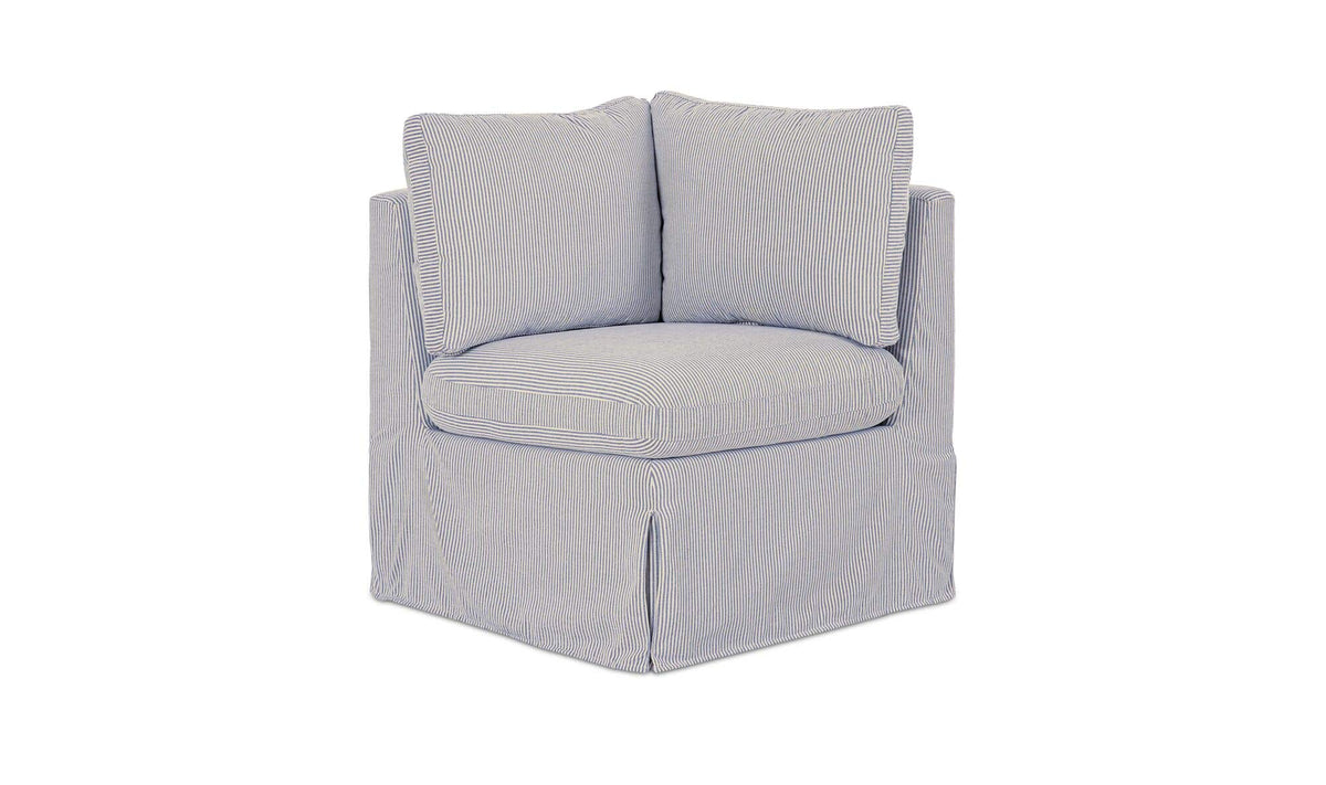 Fable Slipcover Dining Corner Chair Navy Stripe by Moe's Home Collection - view 2