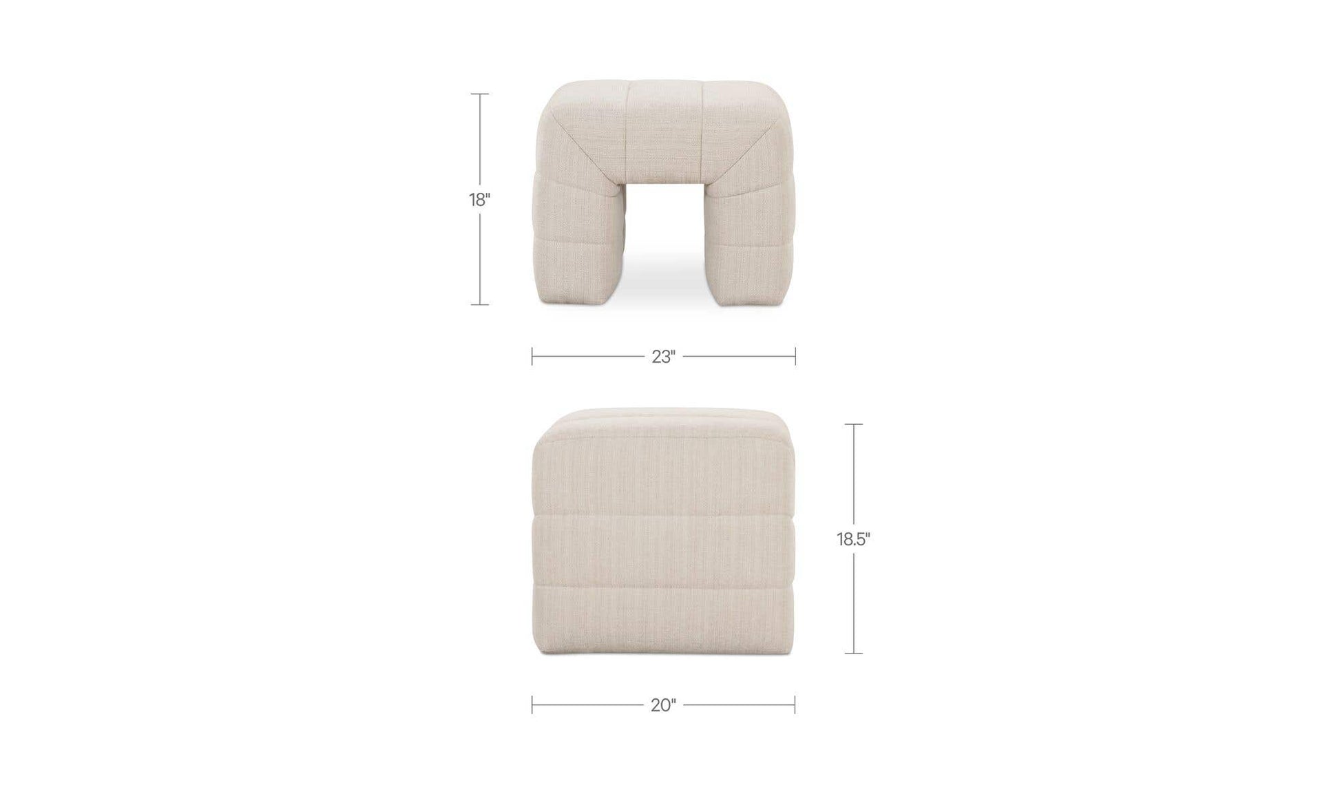 Verity Stool Oatmeal by Moe's Home Collection - view 8
