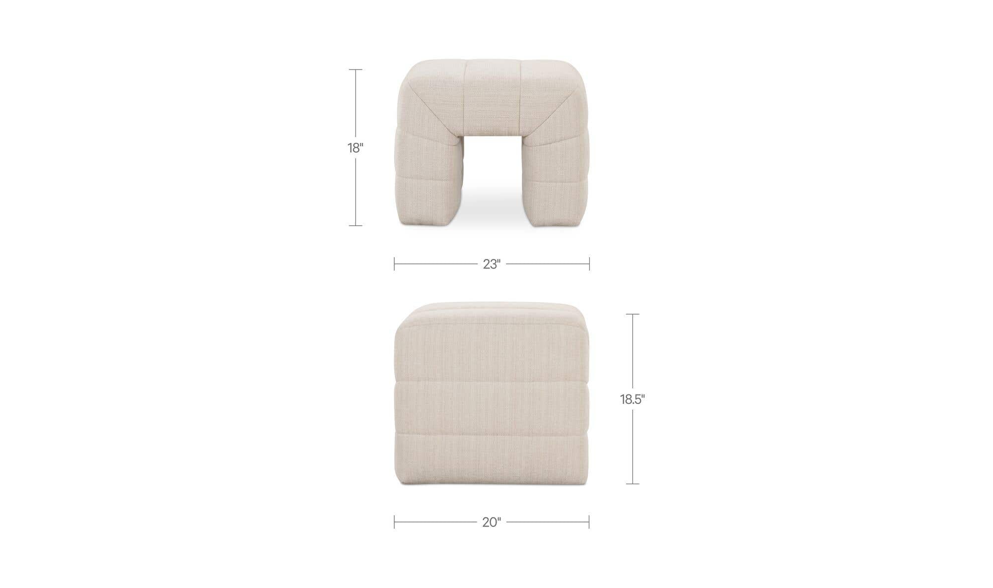 Verity Stool Oatmeal by Moe's Home Collection - view 8