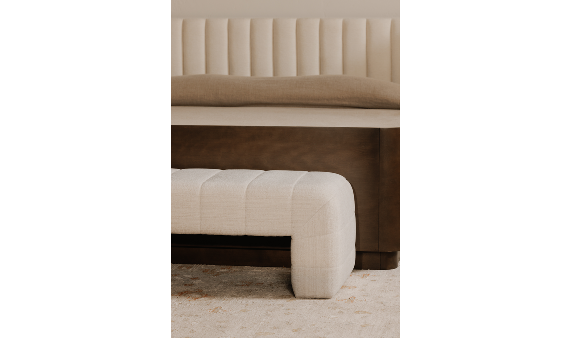 Verity Bench Oatmeal by Moe's Home Collection - view 7