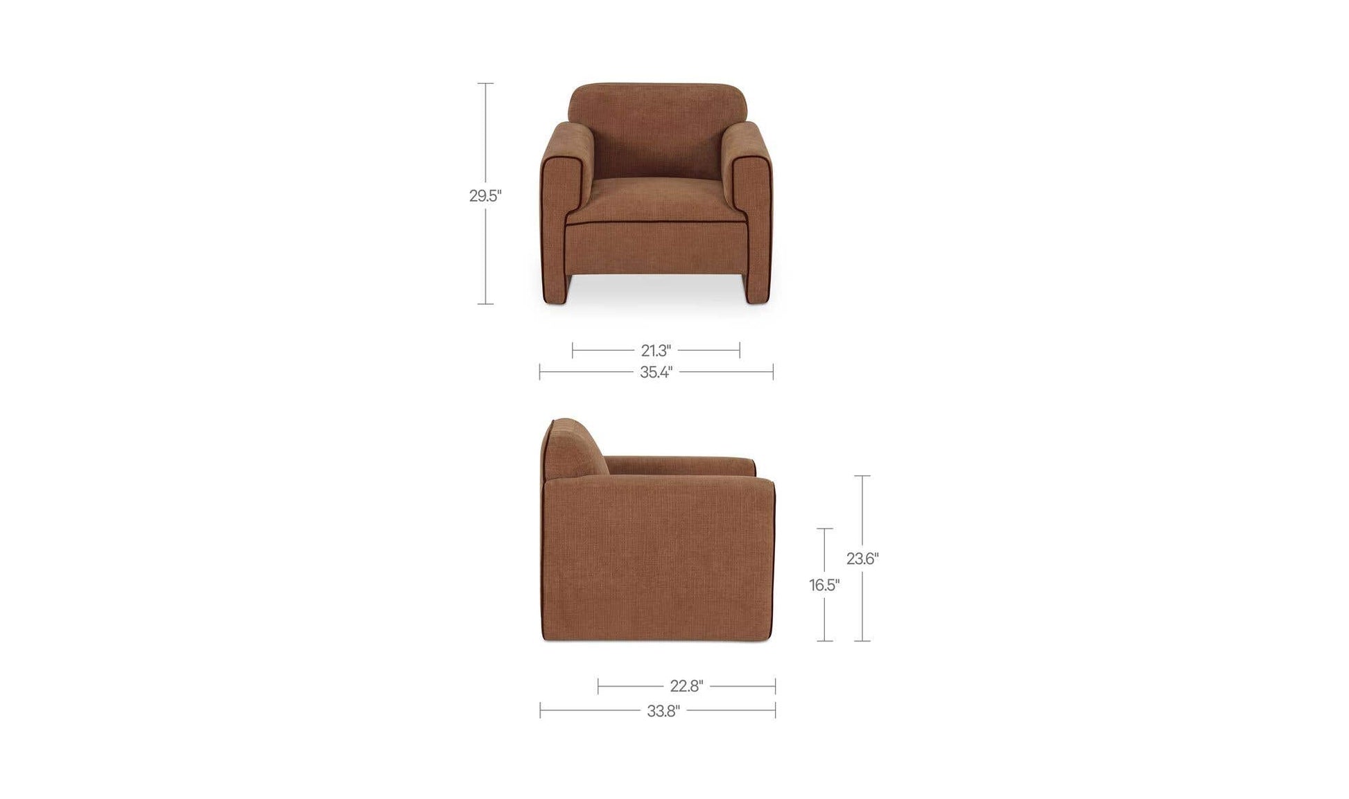 Leo Chair Light Brown by Moe's Home Collection - view 14