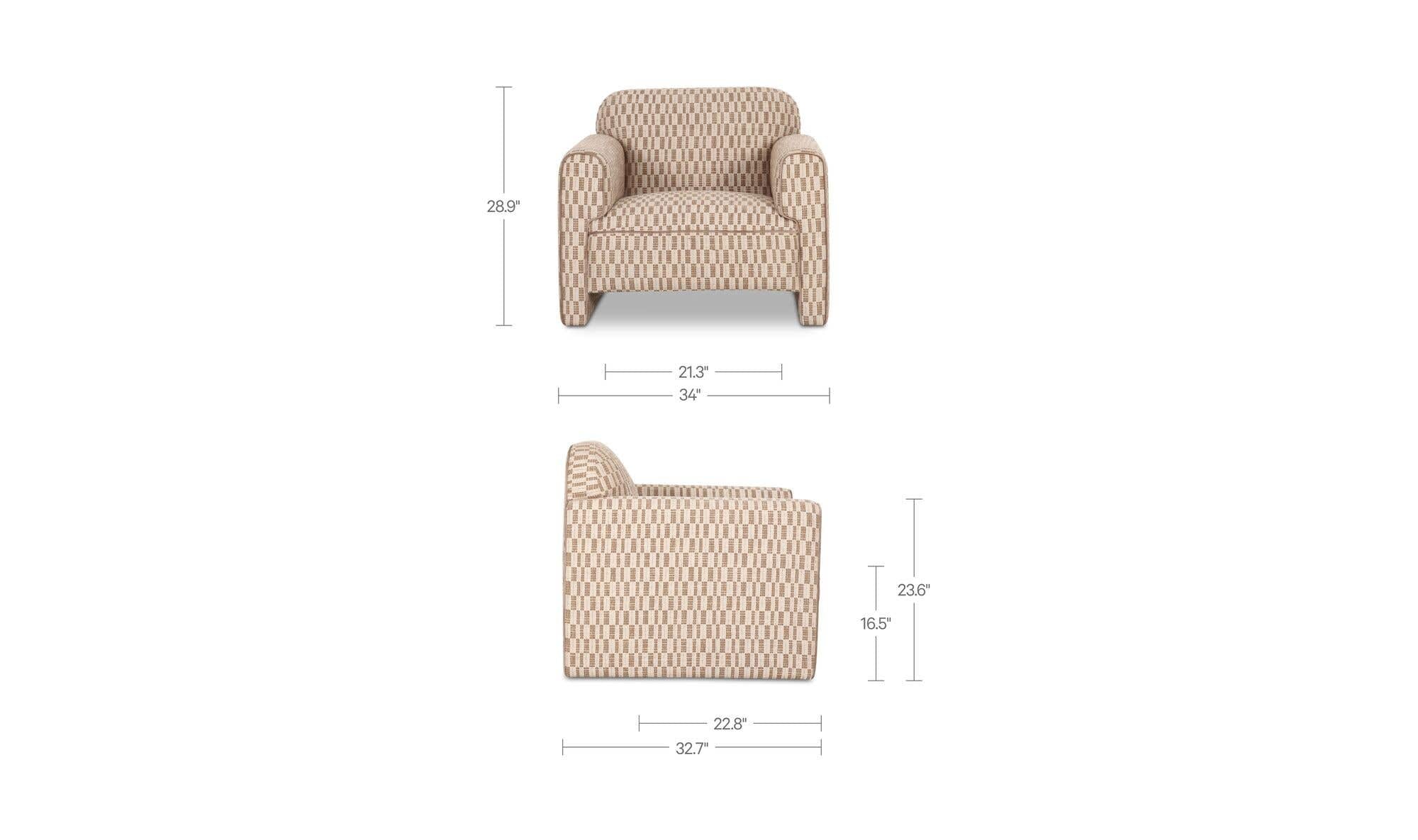 Leo Accent Chair Taupe by Moe's Home Collection - view 13