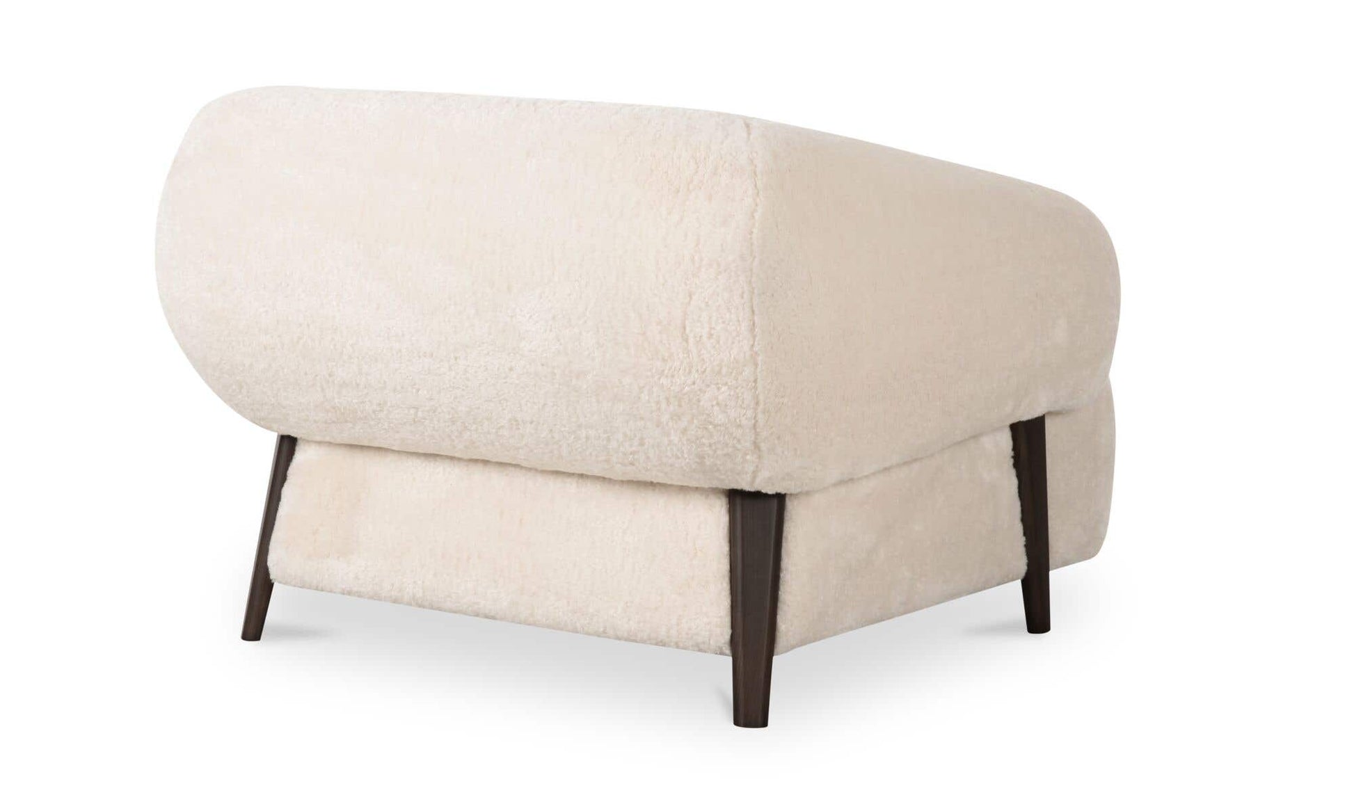 Devlin Lounge Chair Cream Faux Fur by Moe's Home Collection - view 10
