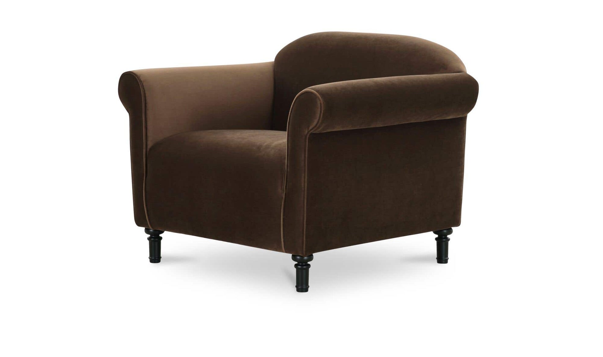 Harmony Accent Chair Dark Brown Faux Mohair by Moe's Home Collection - view 10