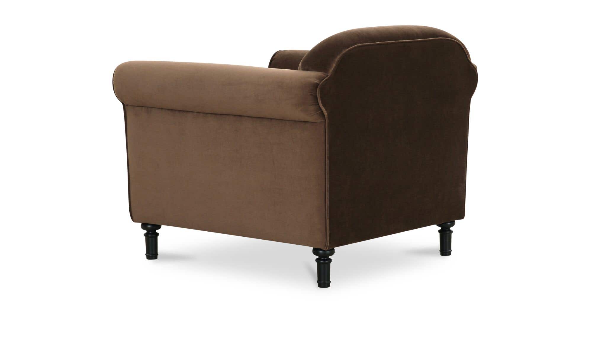 Harmony Accent Chair Dark Brown Faux Mohair by Moe's Home Collection - view 7