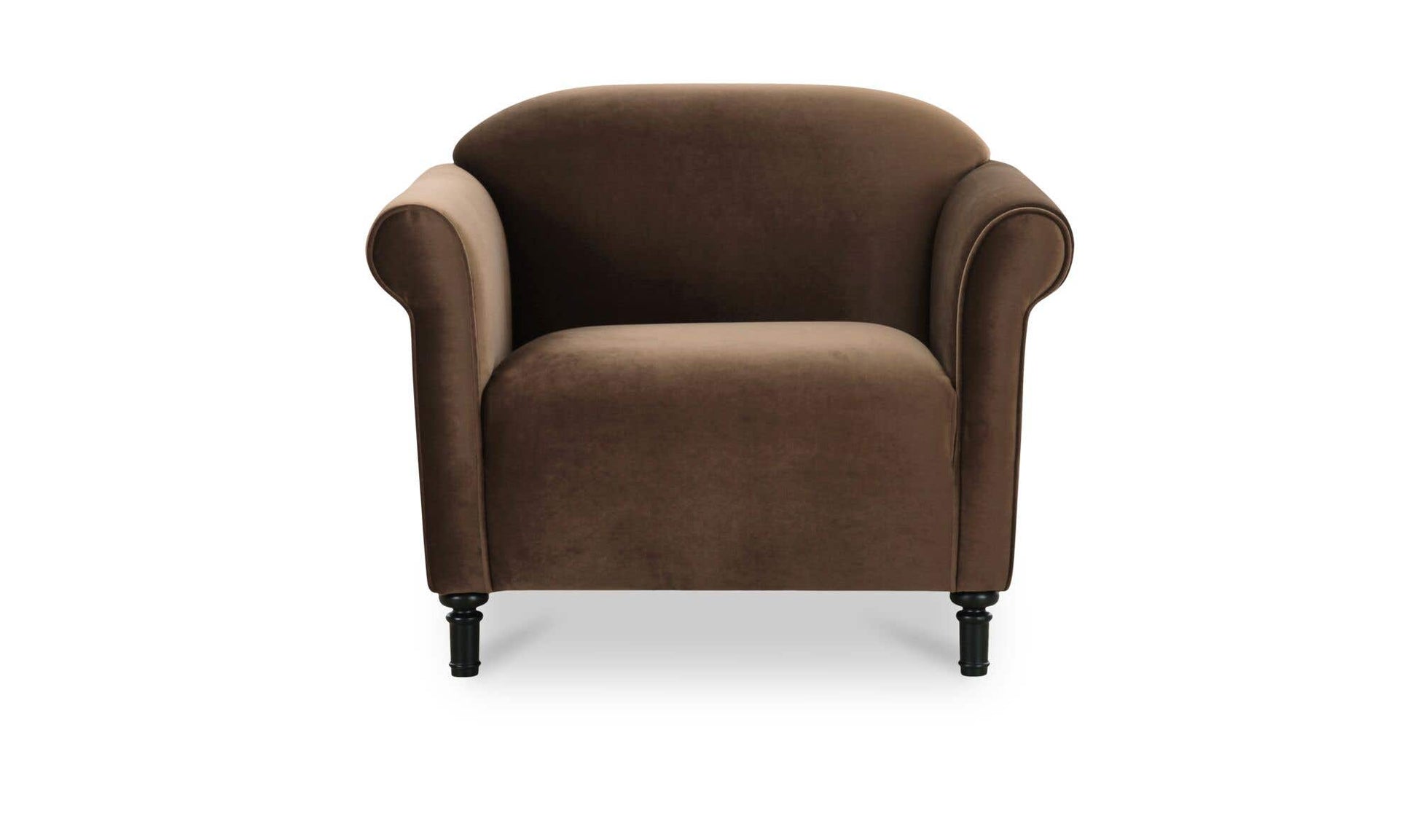 Harmony Accent Chair Dark Brown Faux Mohair by Moe's Home Collection - view 6