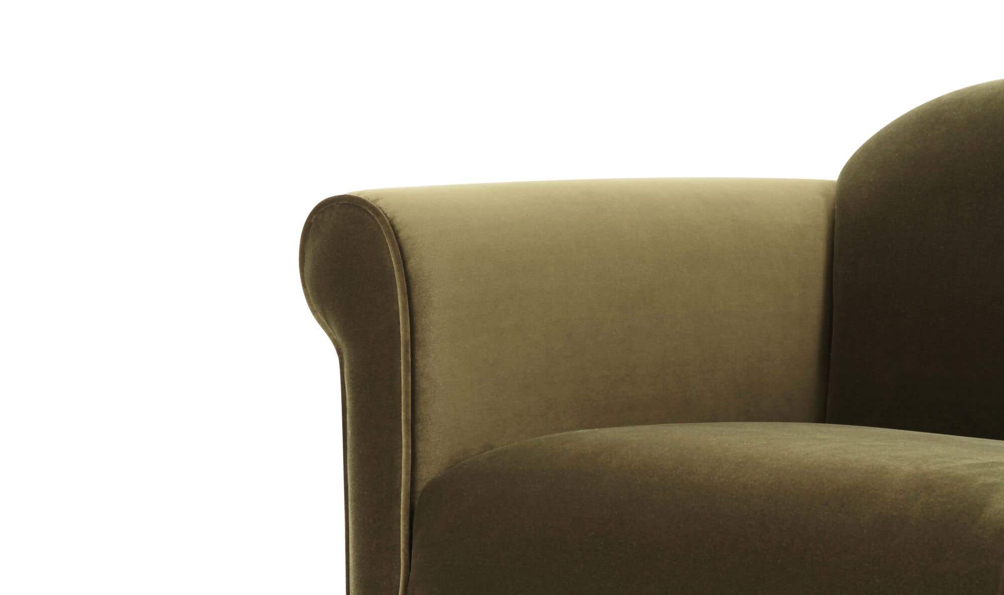Harmony Accent Chair Dark Green Faux Mohair by Moe's Home Collection - view 11