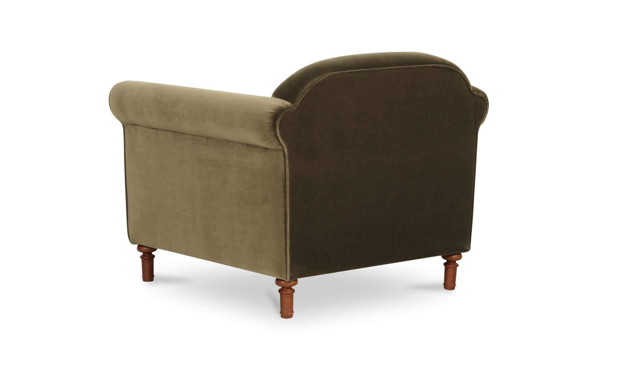 Harmony Accent Chair Dark Green Faux Mohair by Moe's Home Collection - view 7