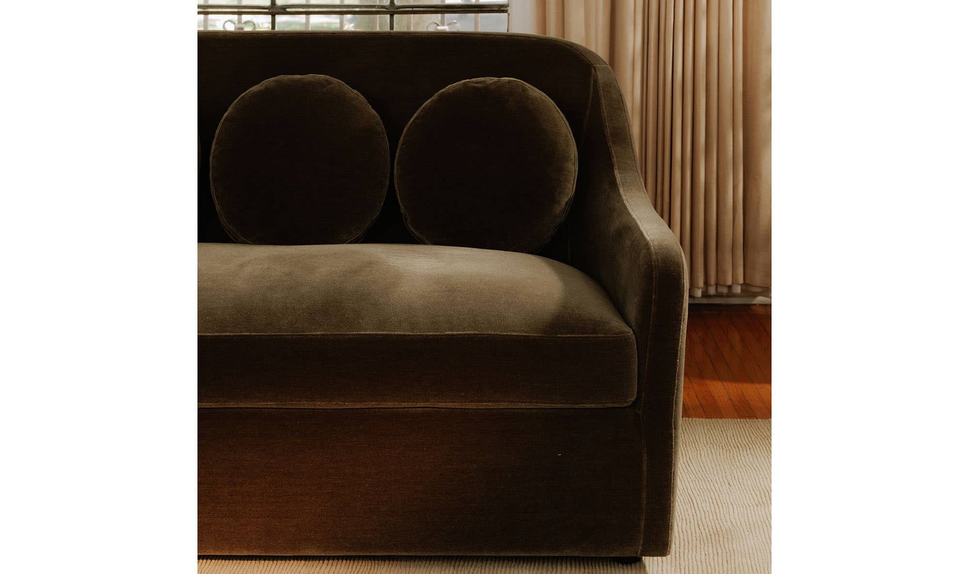Rialto Sofa Dark Green Faux Mohair by Moe's Home Collection - view 8