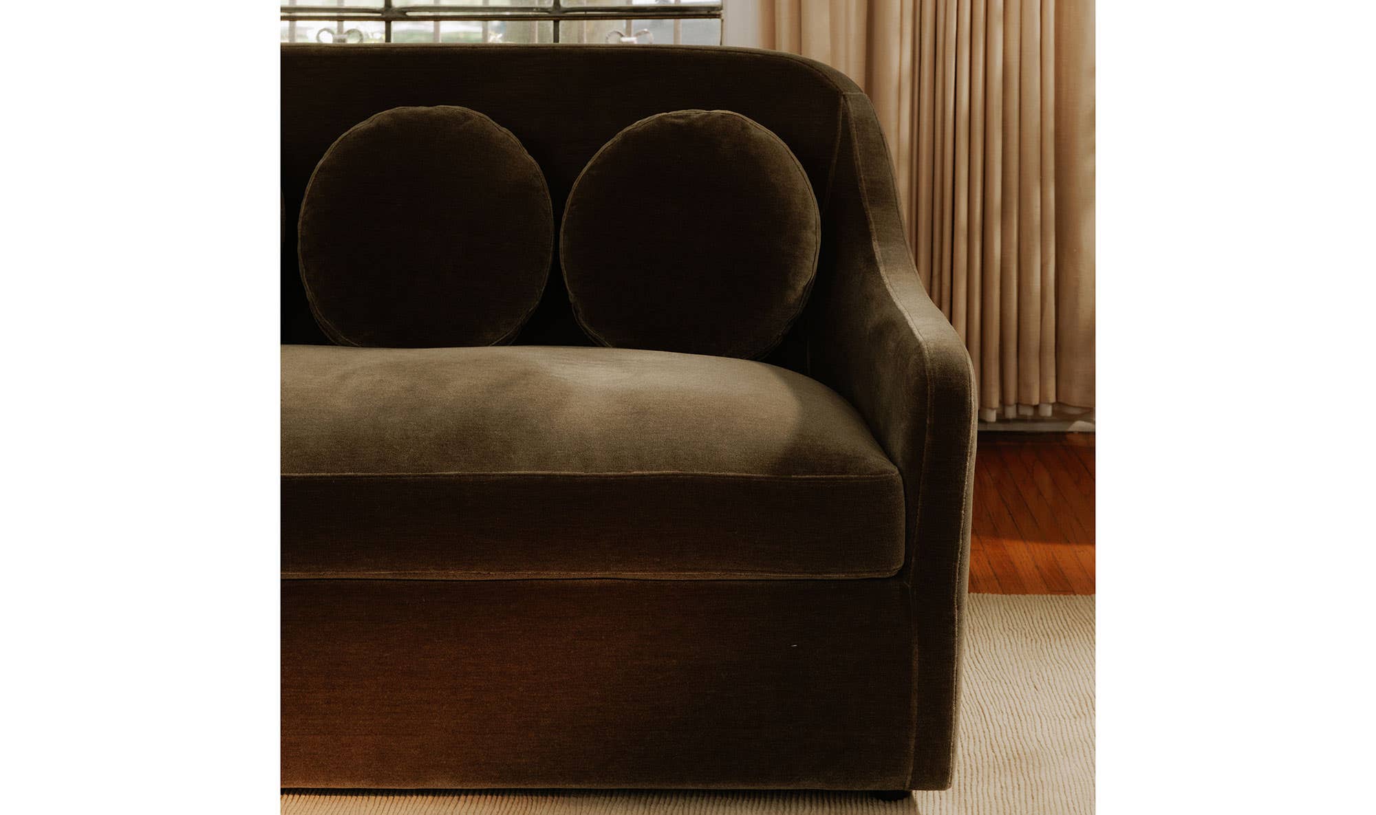 Rialto Sofa Dark Green Faux Mohair by Moe's Home Collection - view 8