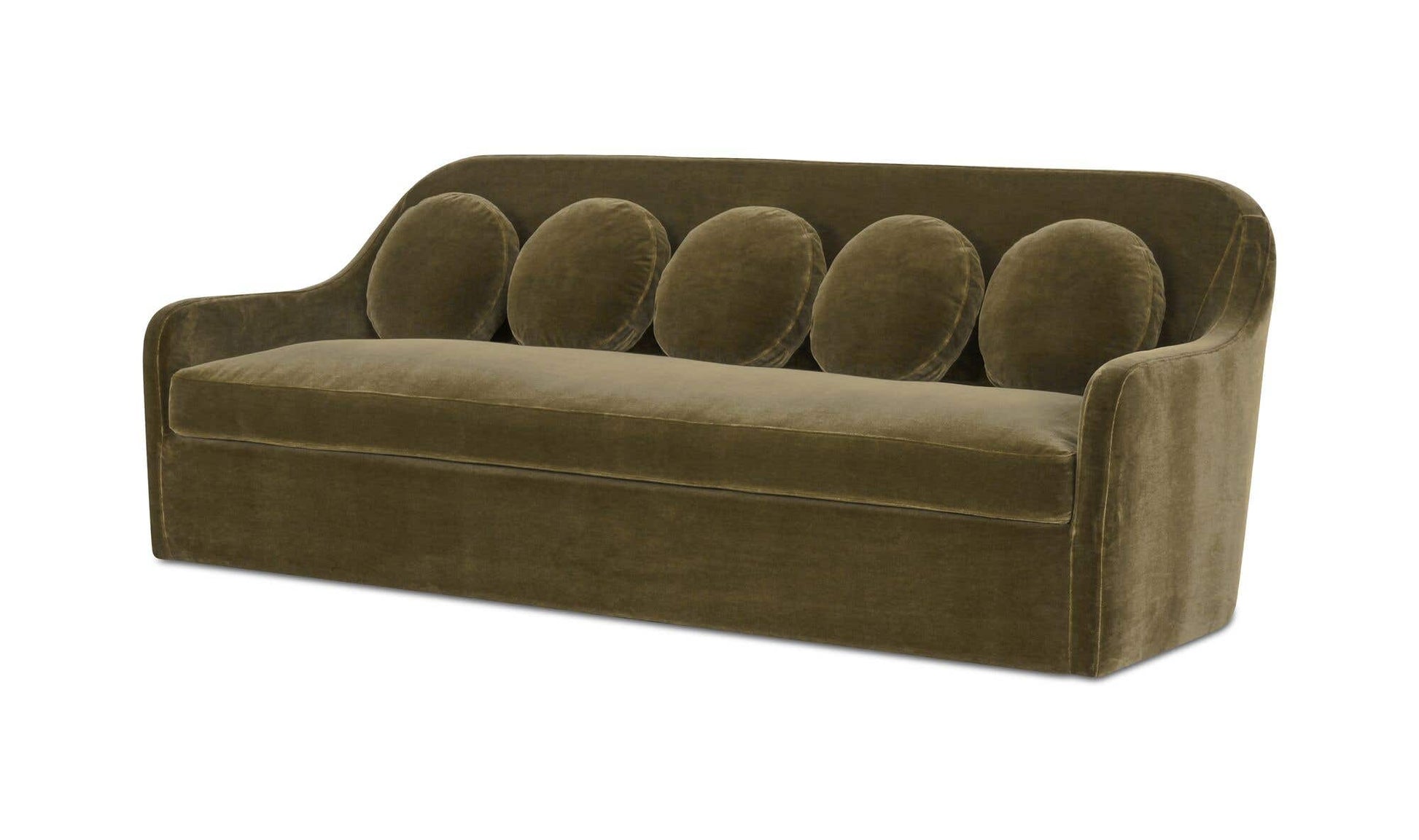 Rialto Sofa Dark Green Faux Mohair by Moe's Home Collection - view 12