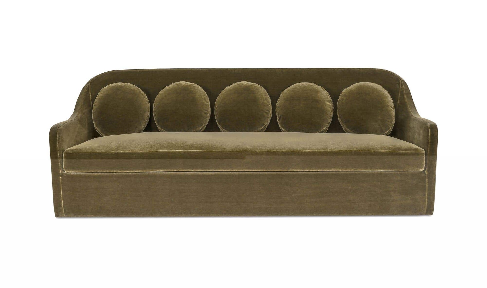 Rialto Sofa Dark Green Faux Mohair by Moe's Home Collection - view 7