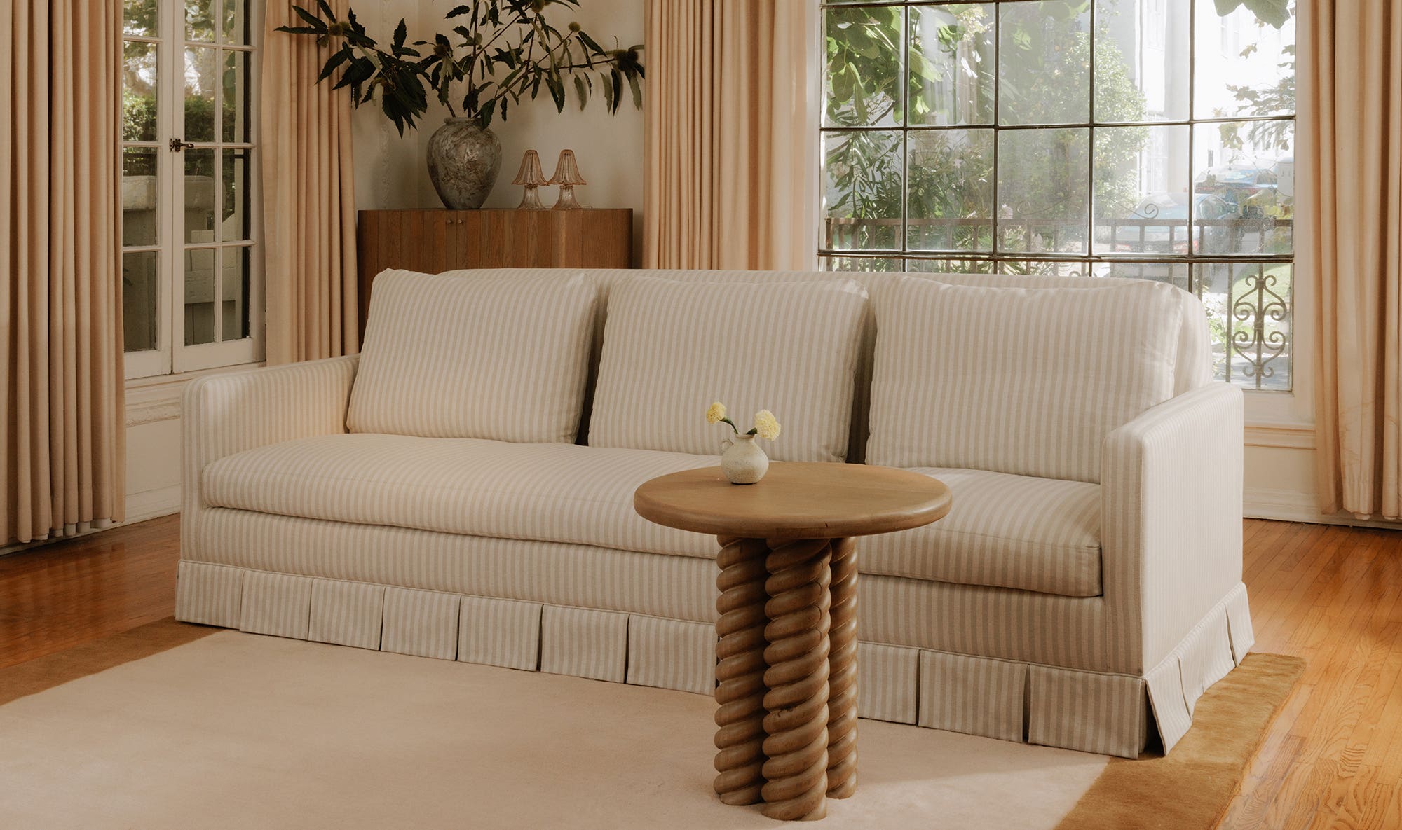 Pellicano Sofa Beige Stripe by Moe's Home Collection - view 7