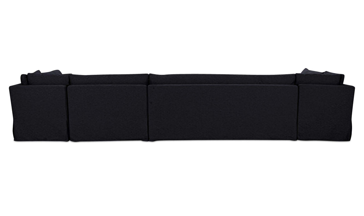 Fable Slipcover Dining Banquette U-Shape Black 168 in by Moe's Home Collection - view 7