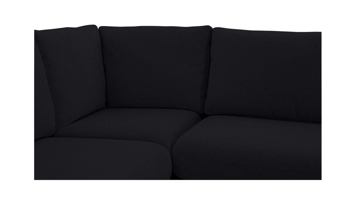 Fable Slipcover Dining Banquette U-Shape Black 168 in by Moe's Home Collection - view 8