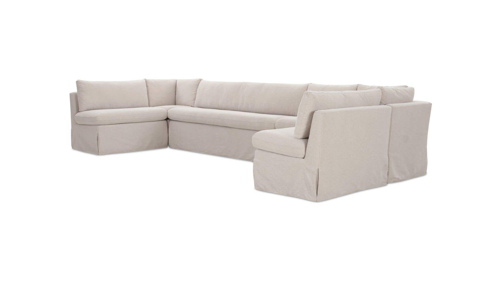 Fable Slipcover Dining Banquette U-Shape Beige 168 in. by Moe's Home Collection - view 10