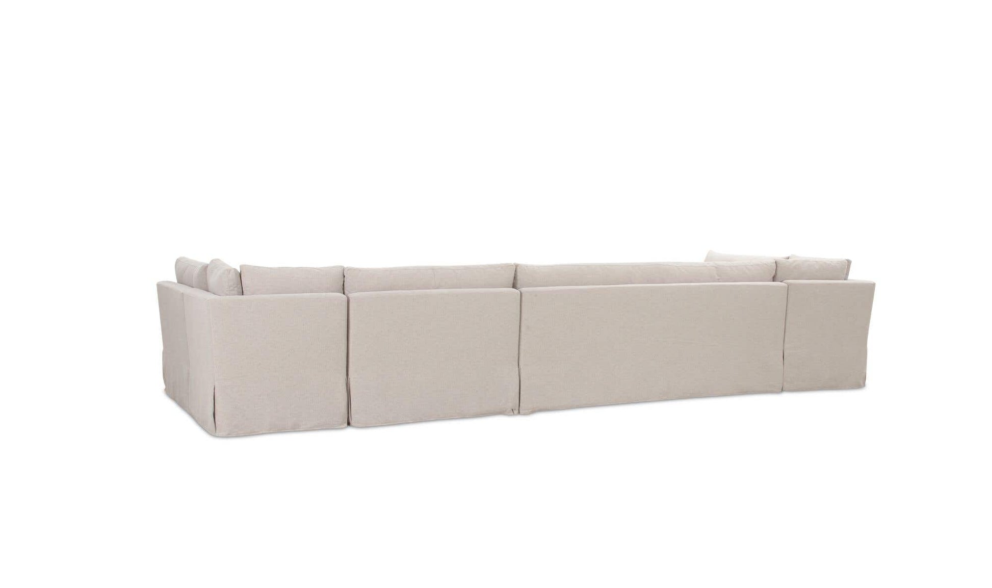 Fable Slipcover Dining Banquette U-Shape Beige 168 in. by Moe's Home Collection - view 7