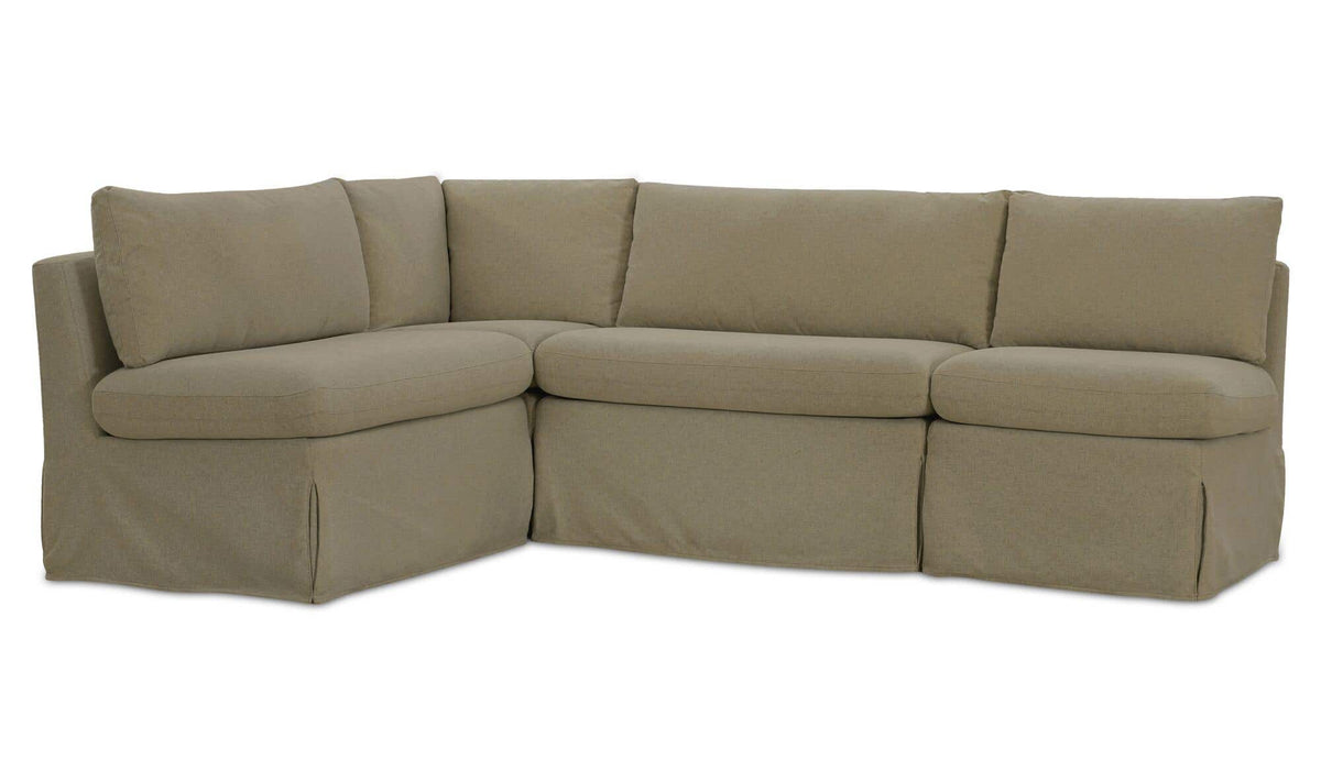 Fable Slipcover Dining Banquette L-Shape Olive 96 in by Moe's Home Collection - view 4