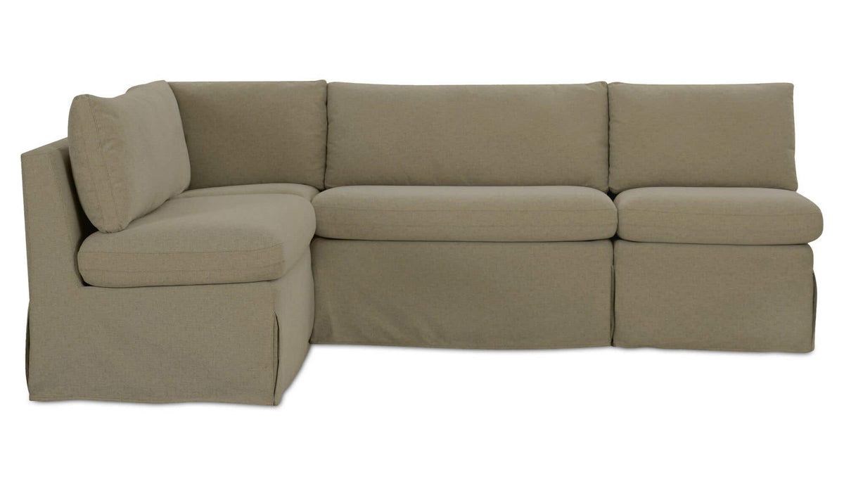 Fable Slipcover Dining Banquette L-Shape Olive 96 in by Moe's Home Collection - view 2