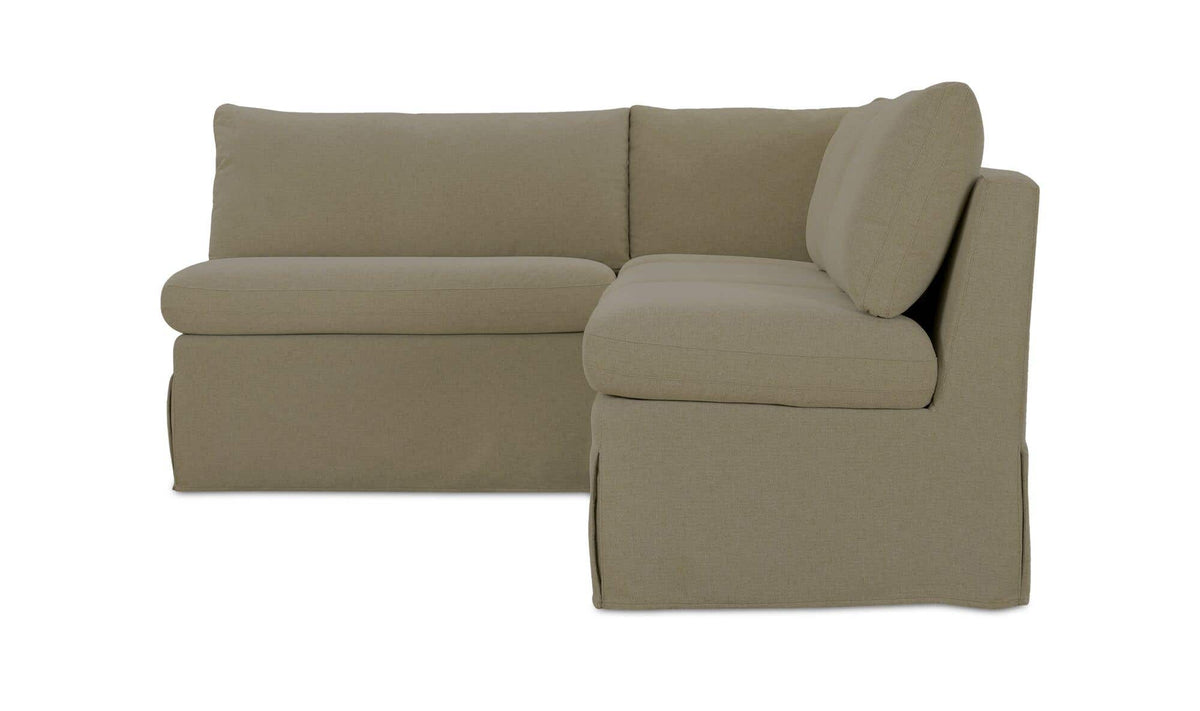 Fable Slipcover Dining Banquette L-Shape Olive 96 in by Moe's Home Collection - view 5