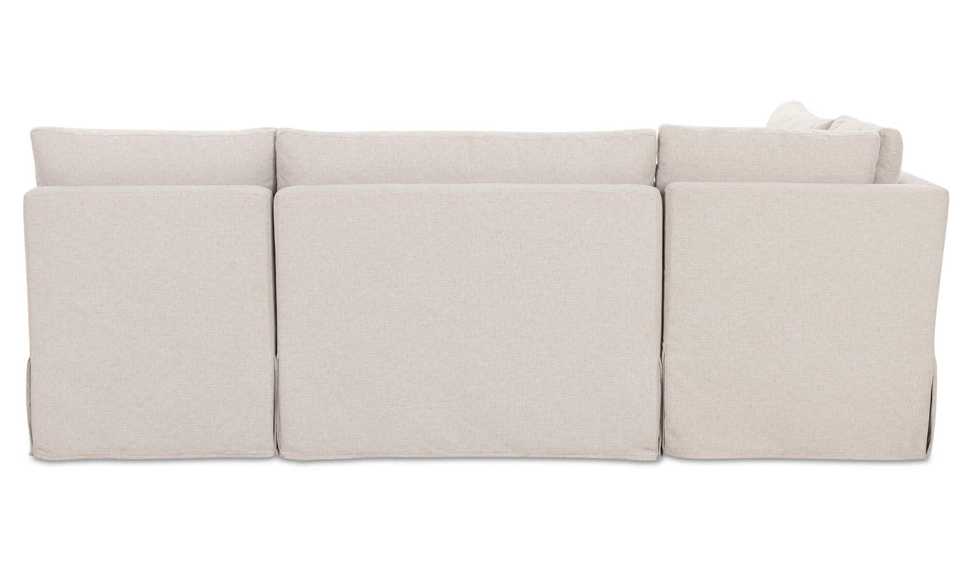 Fable Slipcover Dining Banquette L-Shape Beige 96 in. by Moe's Home Collection - view 12
