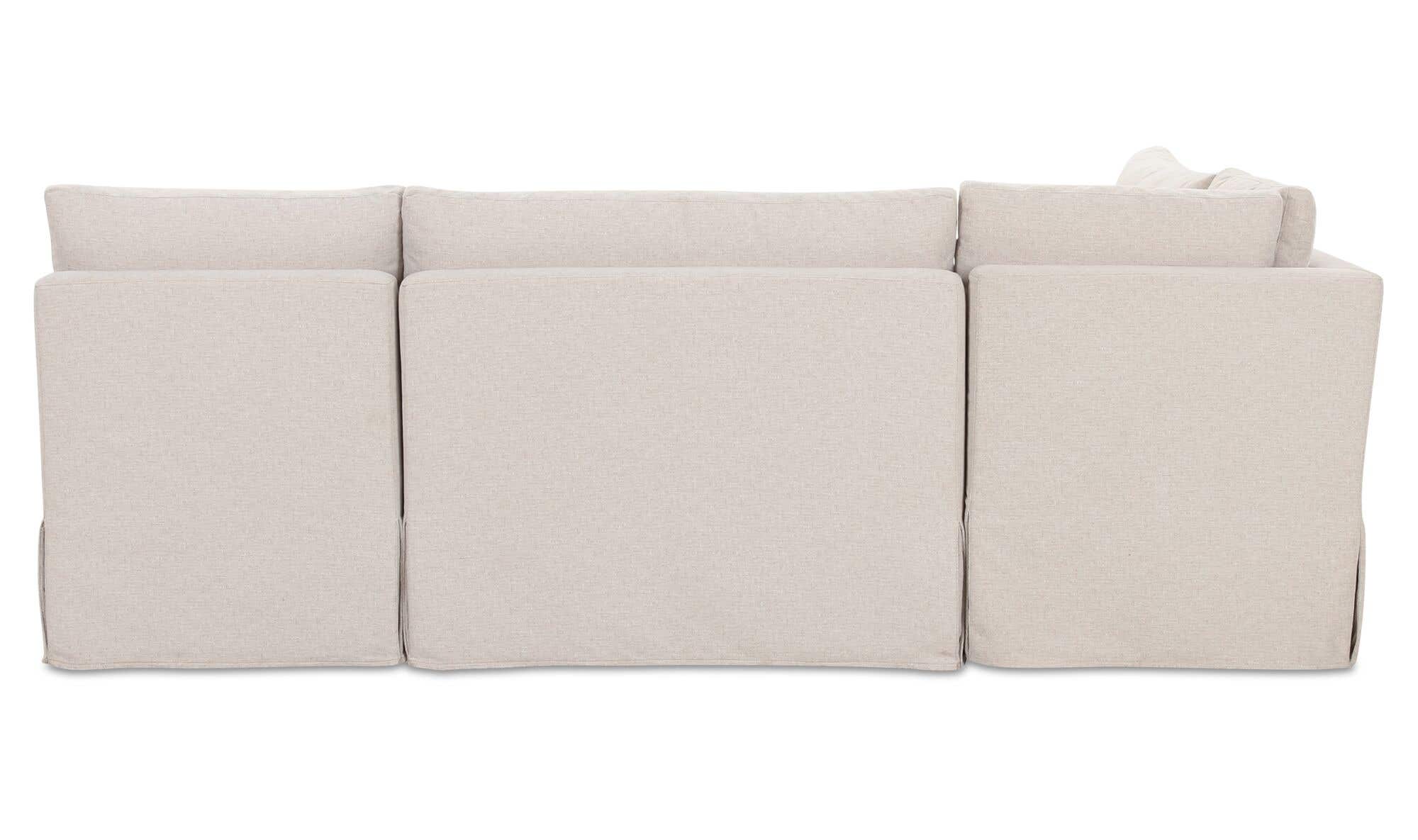 Fable Slipcover Dining Banquette L-Shape Beige 96 in. by Moe's Home Collection - view 12