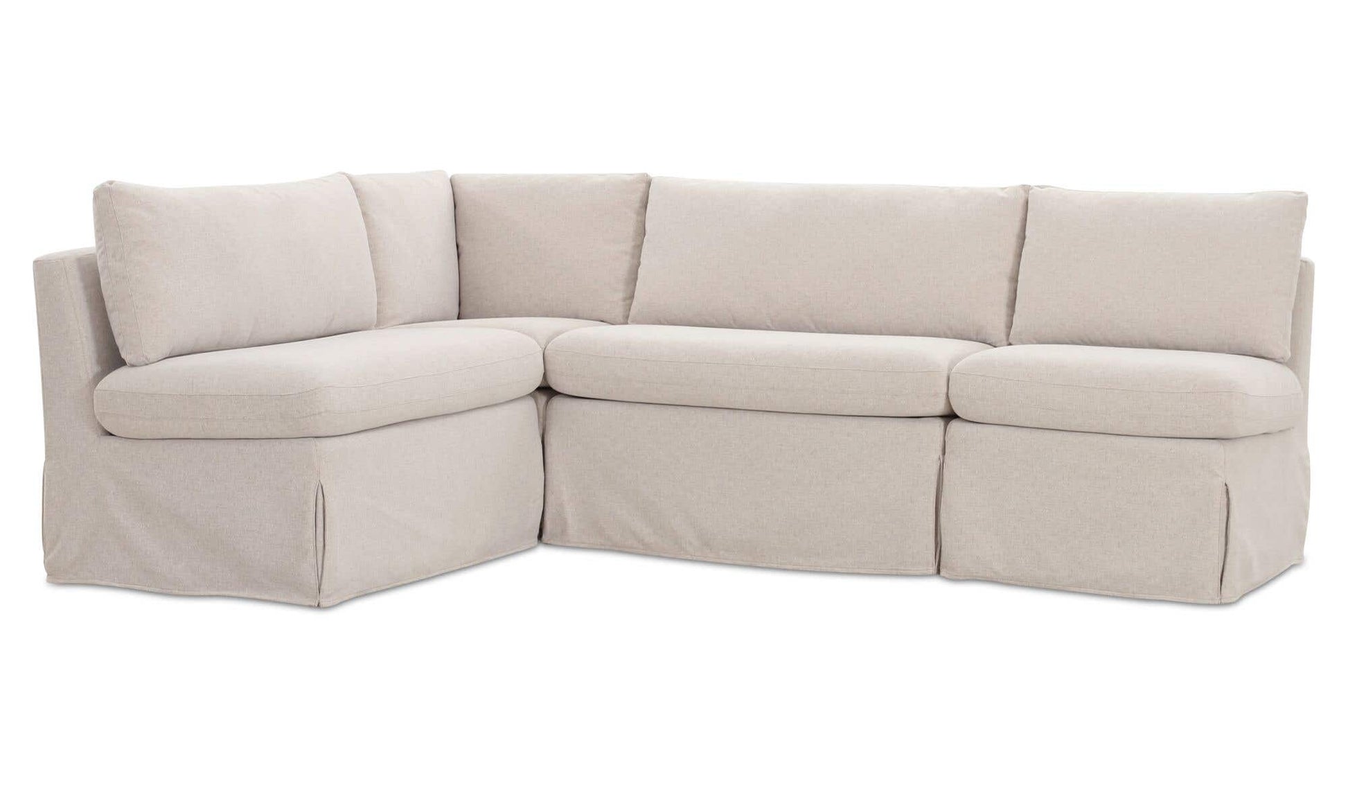 Fable Slipcover Dining Banquette L-Shape Beige 96 in. by Moe's Home Collection - view 13