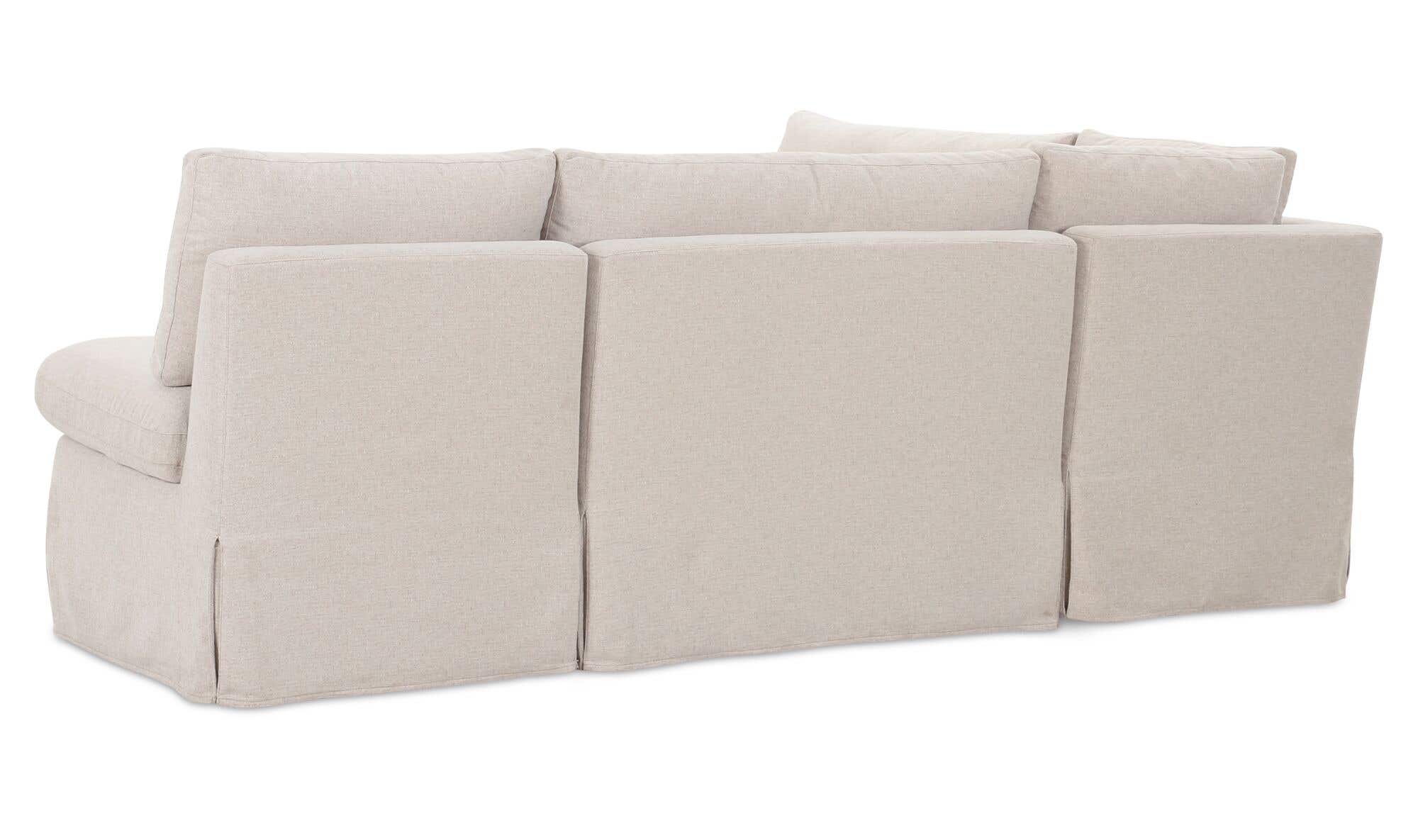 Fable Slipcover Dining Banquette L-Shape Beige 96 in. by Moe's Home Collection - view 10