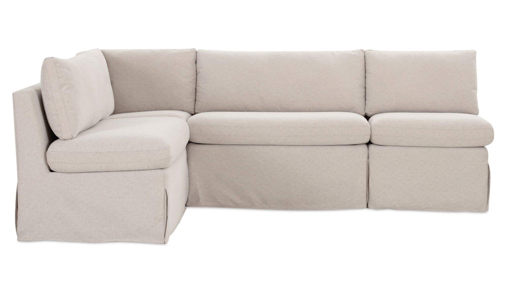 Fable Slipcover Dining Banquette L-Shape Beige 96 in. by Moe's Home Collection - view 6