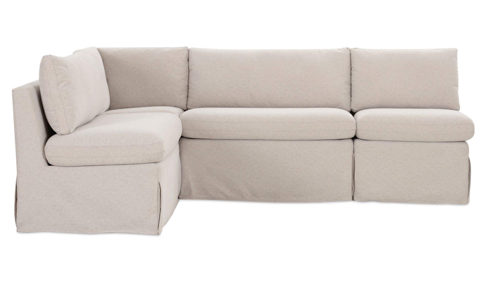 Fable Slipcover Dining Banquette L-Shape Beige 96 in. by Moe's Home Collection - view 6