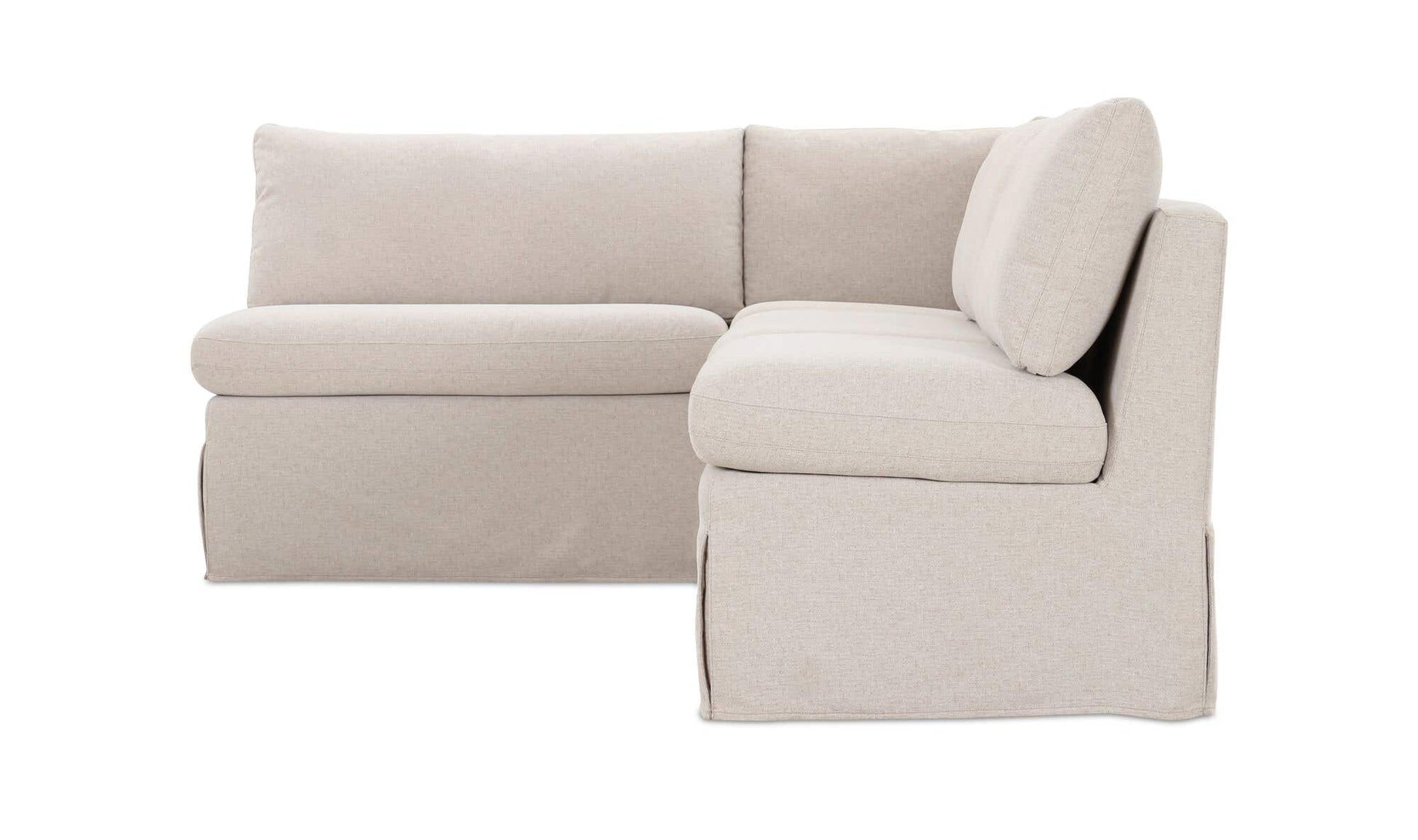 Fable Slipcover Dining Banquette L-Shape Beige 96 in. by Moe's Home Collection - view 11