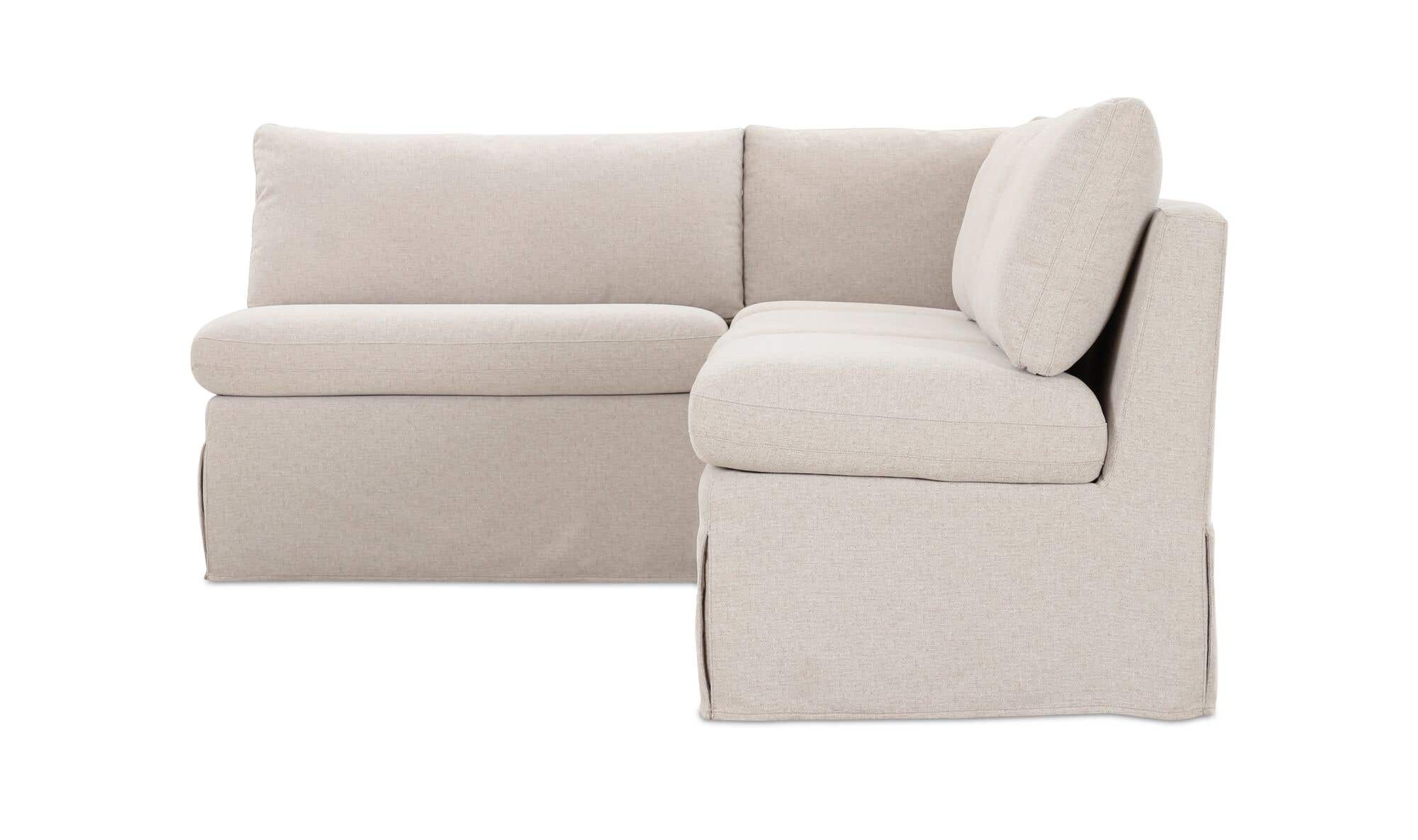 Fable Slipcover Dining Banquette L-Shape Beige 96 in. by Moe's Home Collection - view 11