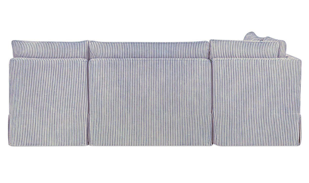 Fable Slipcover Dining Banquette L-Shape Navy Stripe 96 in by Moe's Home Collection - view 5