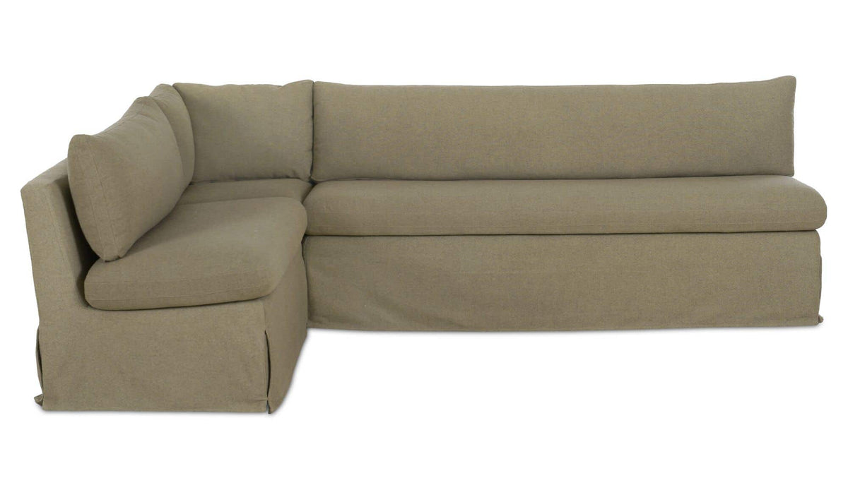 Fable Slipcover Dining Banquette L-Shape Olive 100.5 in by Moe's Home Collection - view 2