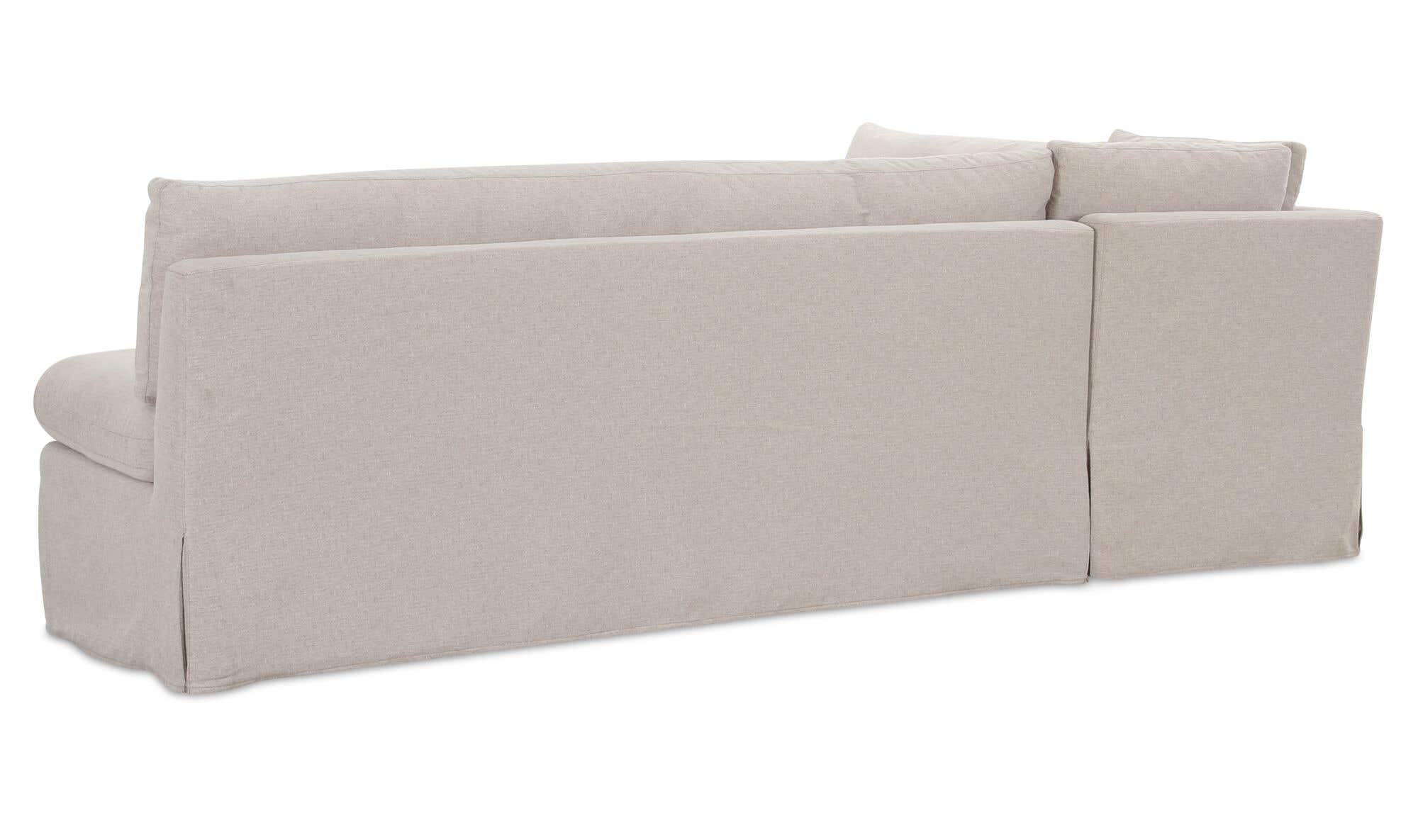Fable Slipcover Dining Banquette L-Shape Beige 100.5 in. by Moe's Home Collection - view 10