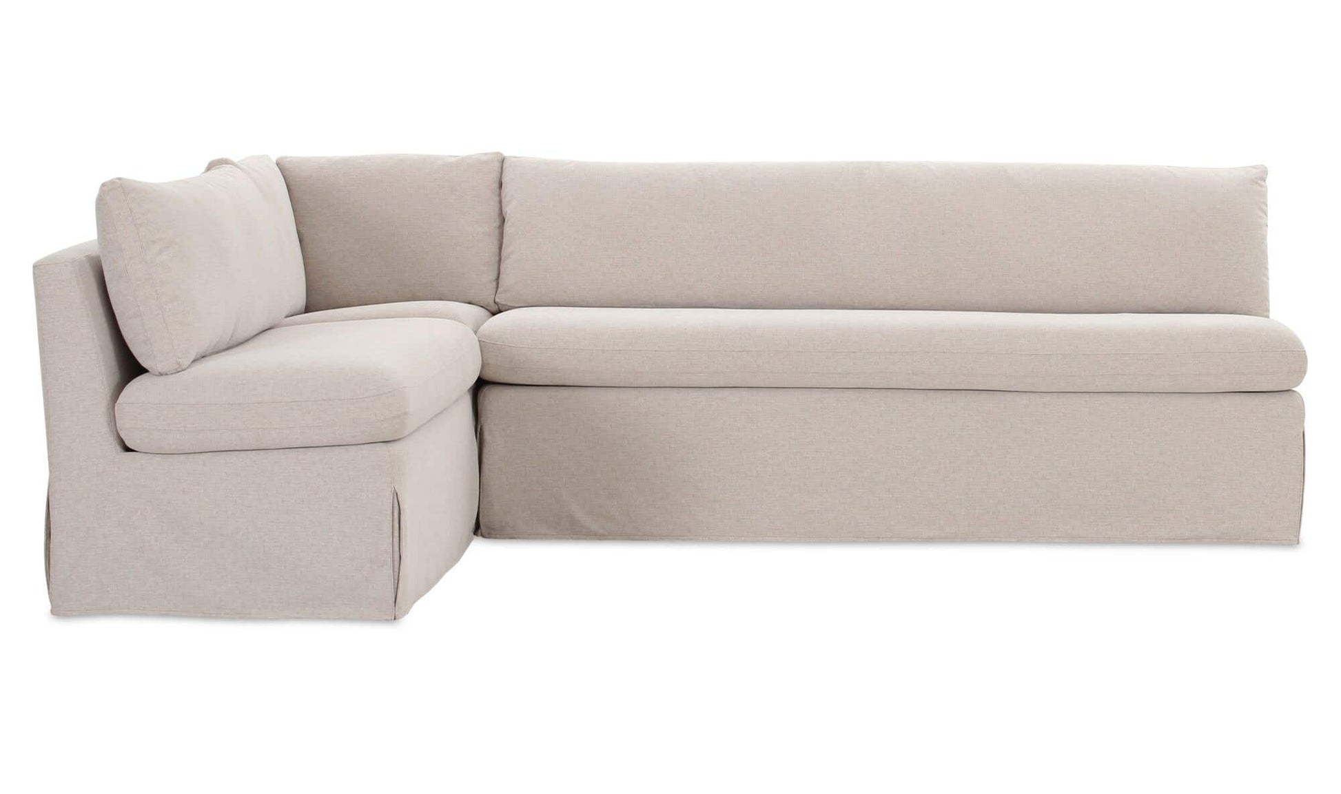 Fable Slipcover Dining Banquette L-Shape Beige 100.5 in. by Moe's Home Collection - view 6