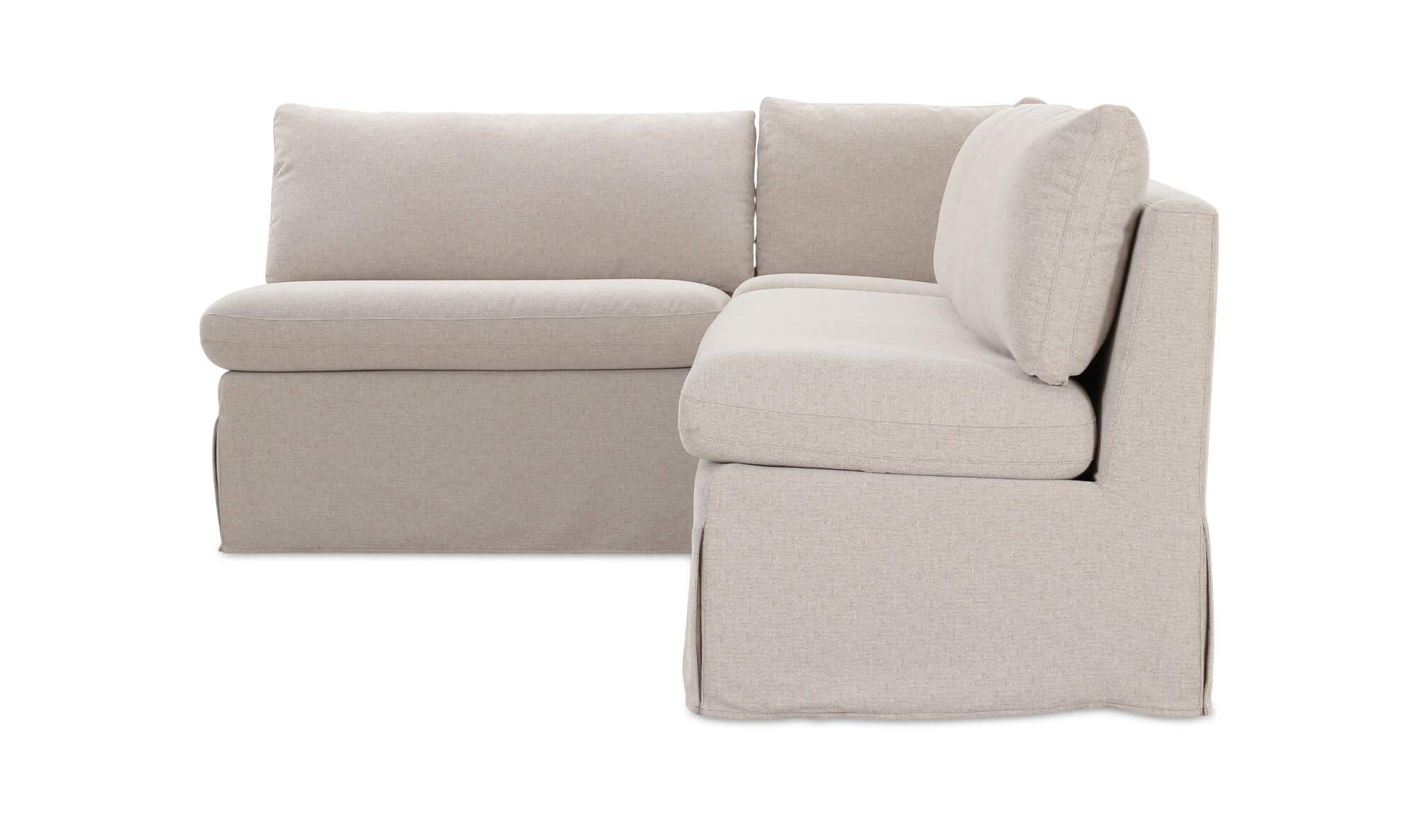 Fable Slipcover Dining Banquette L-Shape Beige 100.5 in. by Moe's Home Collection - view 11