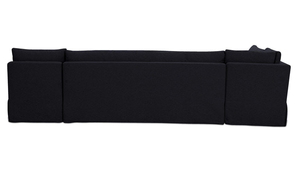 Fable Slipcover Dining Banquette L-Shape Black 125.5 in by Moe's Home Collection - view 7