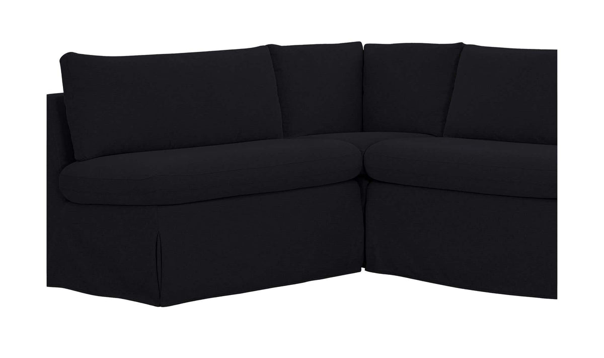 Fable Slipcover Dining Banquette L-Shape Black 125.5 in by Moe's Home Collection - view 8