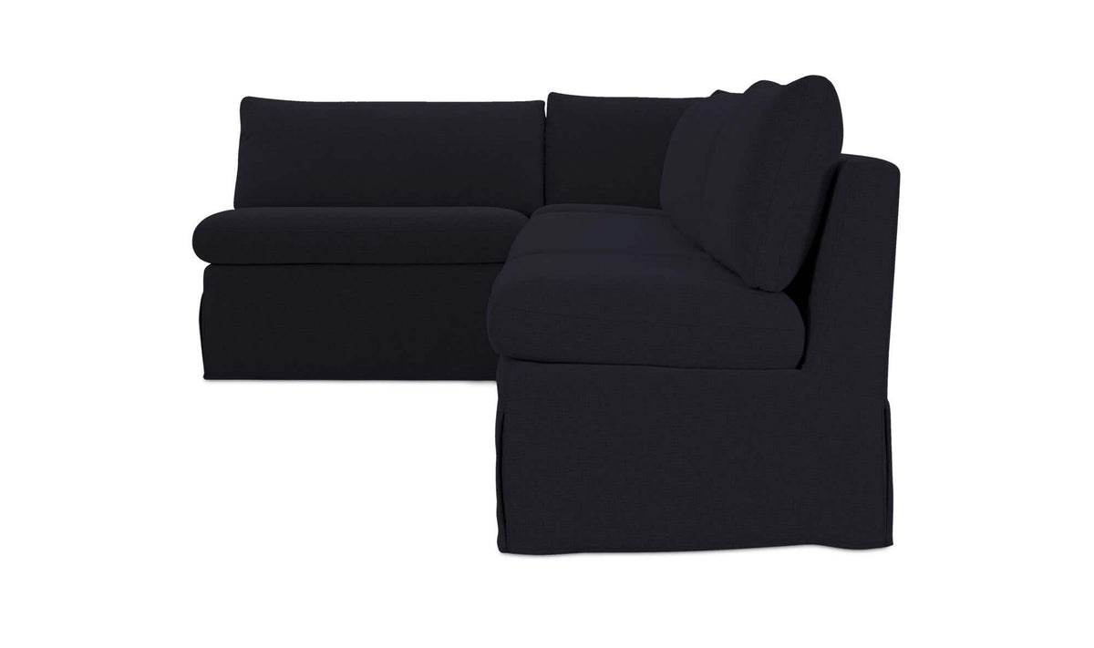 Fable Slipcover Dining Banquette L-Shape Black 125.5 in by Moe's Home Collection - view 5