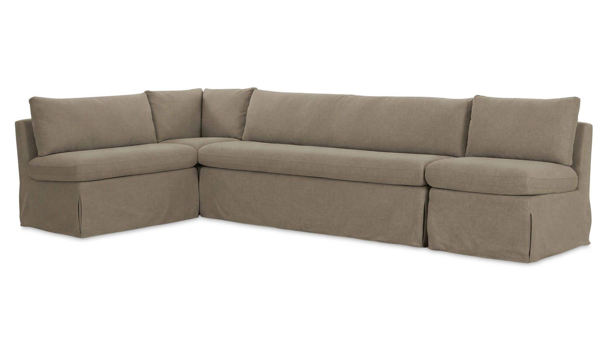 Fable Slipcover Dining Banquette L-Shape Olive 125.5 in by Moe's Home Collection - view 4
