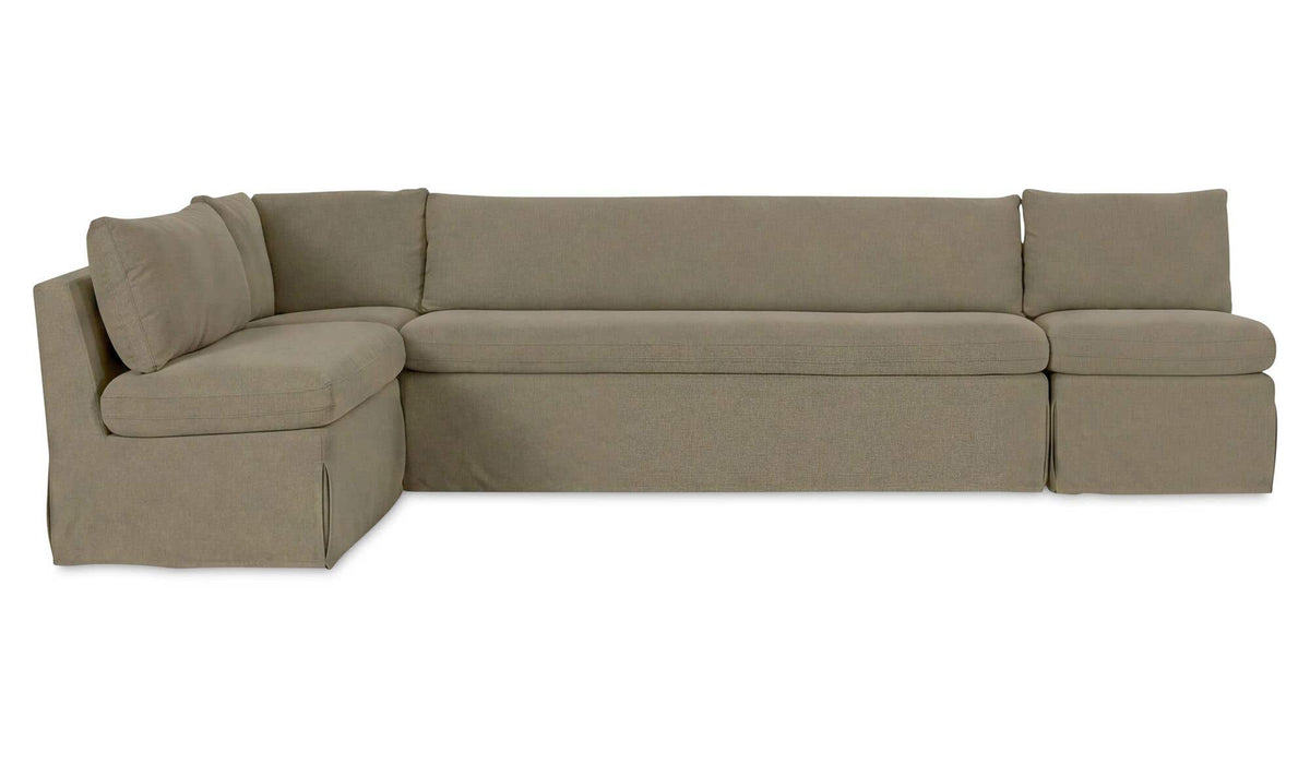 Fable Slipcover Dining Banquette L-Shape Olive 125.5 in by Moe's Home Collection - view 2