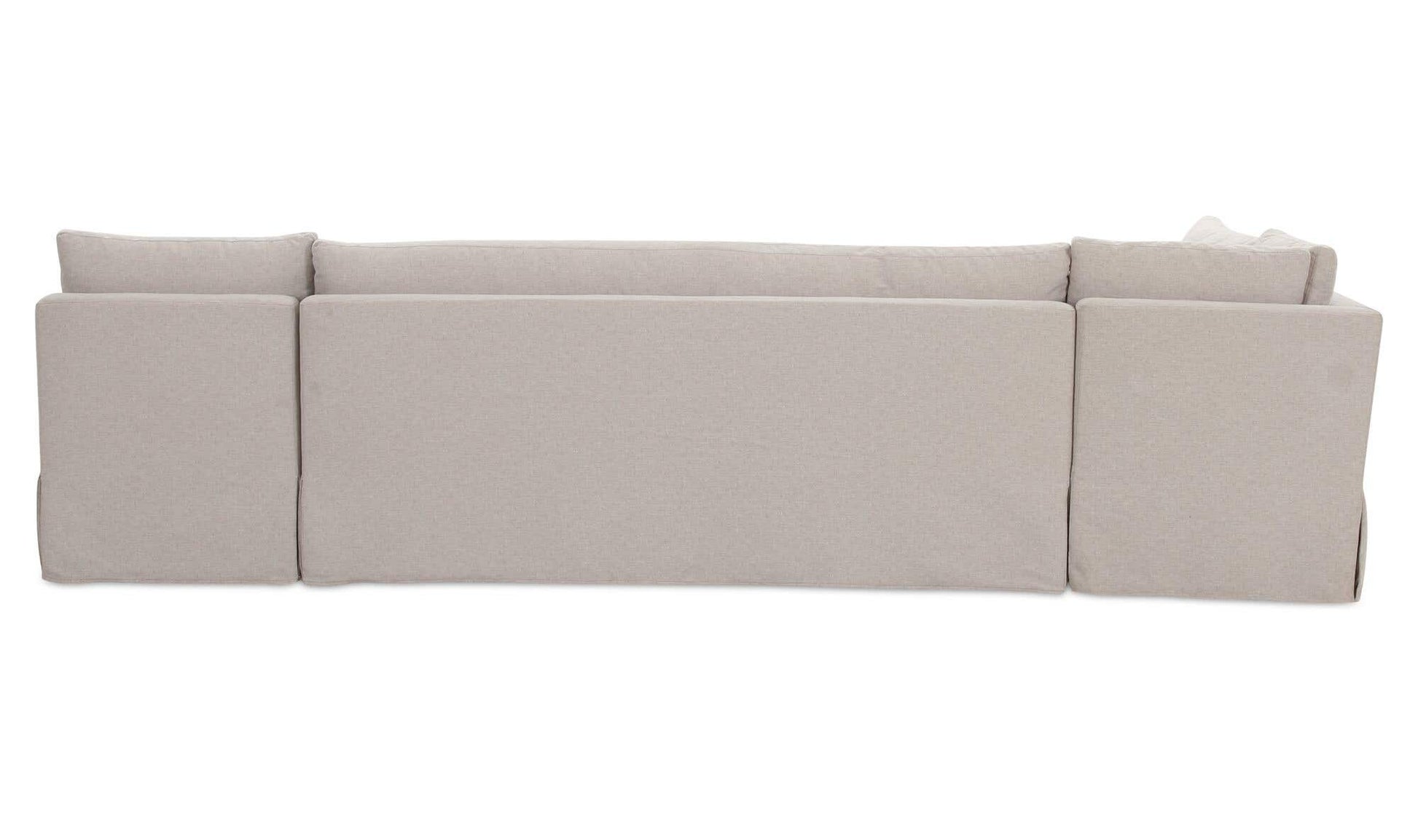 Fable Slipcover Dining Banquette L-Shape Beige 125.5 in. by Moe's Home Collection - view 12