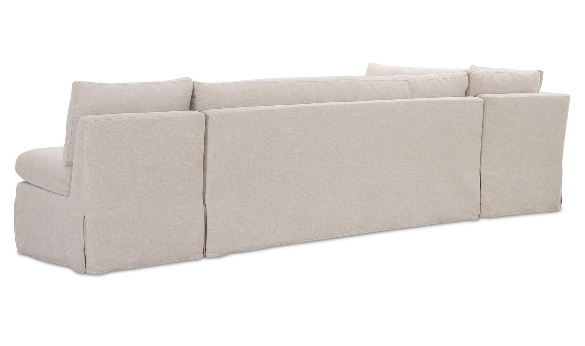 Fable Slipcover Dining Banquette L-Shape Beige 125.5 in. by Moe's Home Collection - view 10