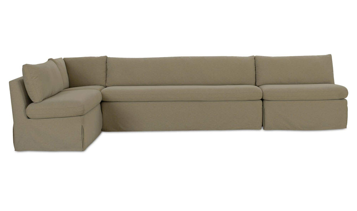 Fable Slipcover Dining Banquette L-Shape Olive 139.5 in by Moe's Home Collection - view 2